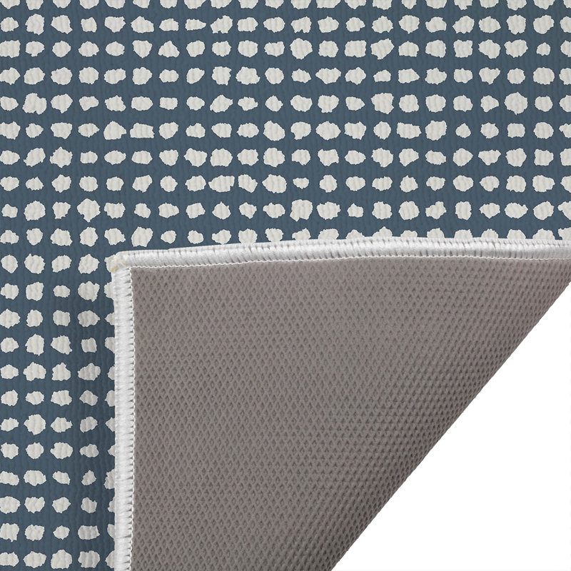 Paillasson d'extérieur Grunge Row, L 17 po x L 24 po, Bleu