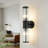 Modern 2-Light Matte Black Bathroom Vanity Light With Glass Rod Shades For Mirror, Bedroom, Hallway-451466418