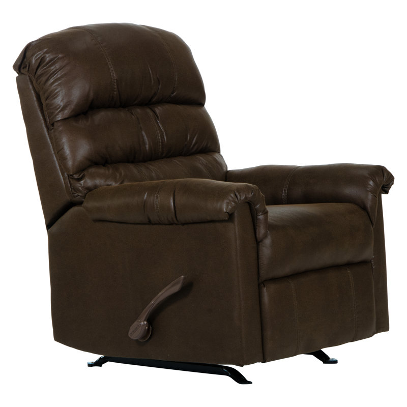 Capri Upholstered Recliner, Chocolate Polyester Blend
