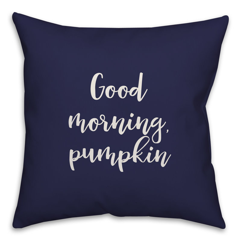  Coussin Good Morning, Bleu marine, Coussin décoratif