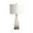 28" Casetta Glass Table Lamp, Clear/White