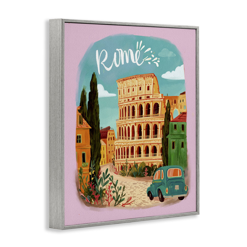 Estampe de voyage à Rome, estampe numérique, conception de Yen, Estampe numérique Farmhouse, H 14 po x l 11 po
