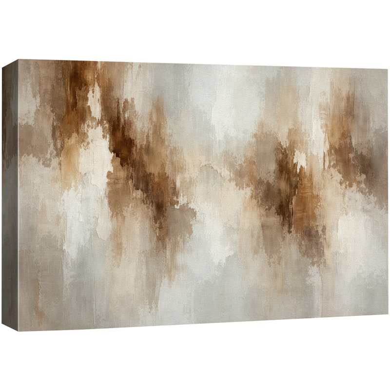 Vertical Earth Tone Abstract Artwork, Living Room Pictures, Framed Canvas Giclee Print Wall Art, Wrapped Canvas