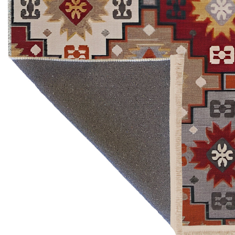 Tapis décoratif multicolore, Rectangle 4 pi 11,06 po x 7 pi 6,55 po