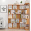 Bibliothèque d'angle compacte de 90 cm + bibliothèque libre extensible de 80 cm, ensemble de 2 tablettes de présentation, couleur chêne blanc et 4 autres couleurs optionnelles, meubles librement combinés et assortis-128509038