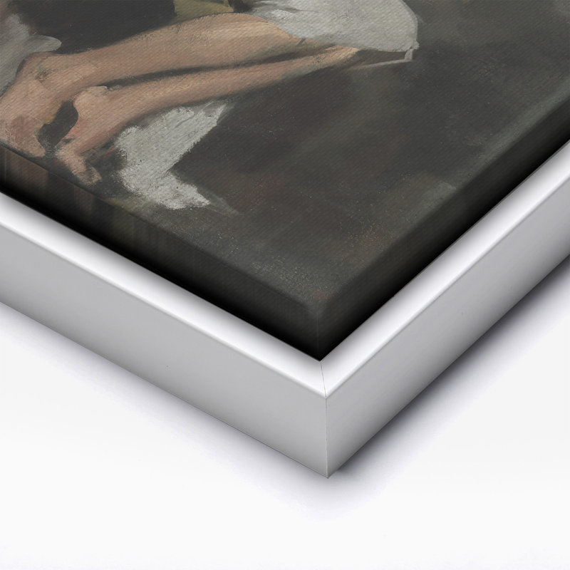 Étude d'une femme assise, Canvas, 12"H x 16"W, White Framed