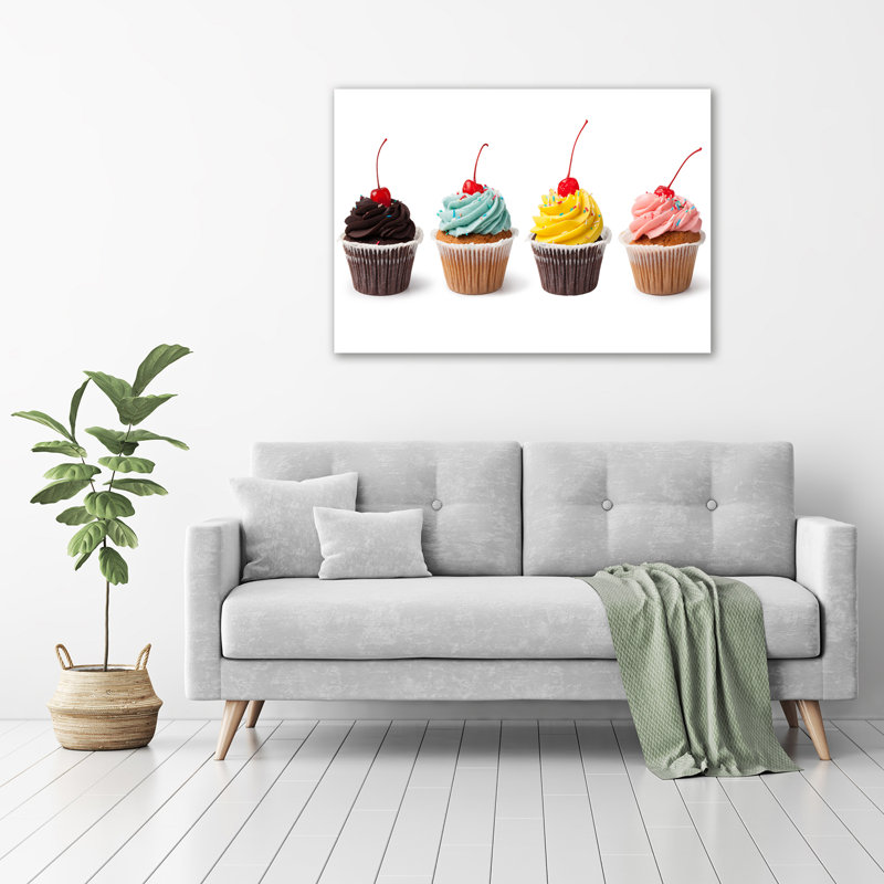 Cupcakes - No Frame Print on Glass