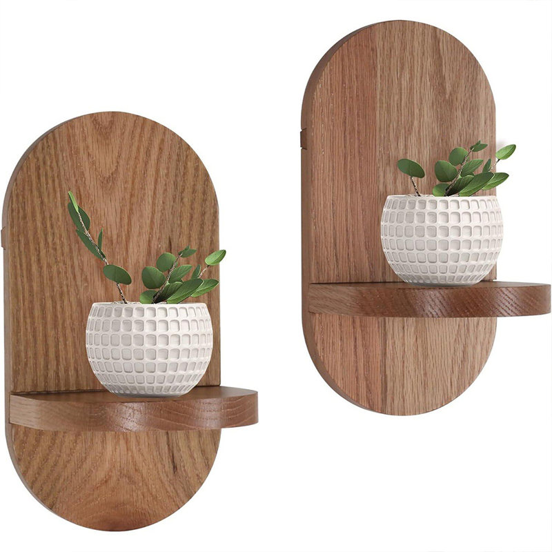Tablette murale rustique en bois pour un rangement élégant et peu encombrant