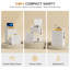Dressing Table with Motion Sensor lighting, Charging Socket, Foldable Cosmetic Mirror and Stool-434198746