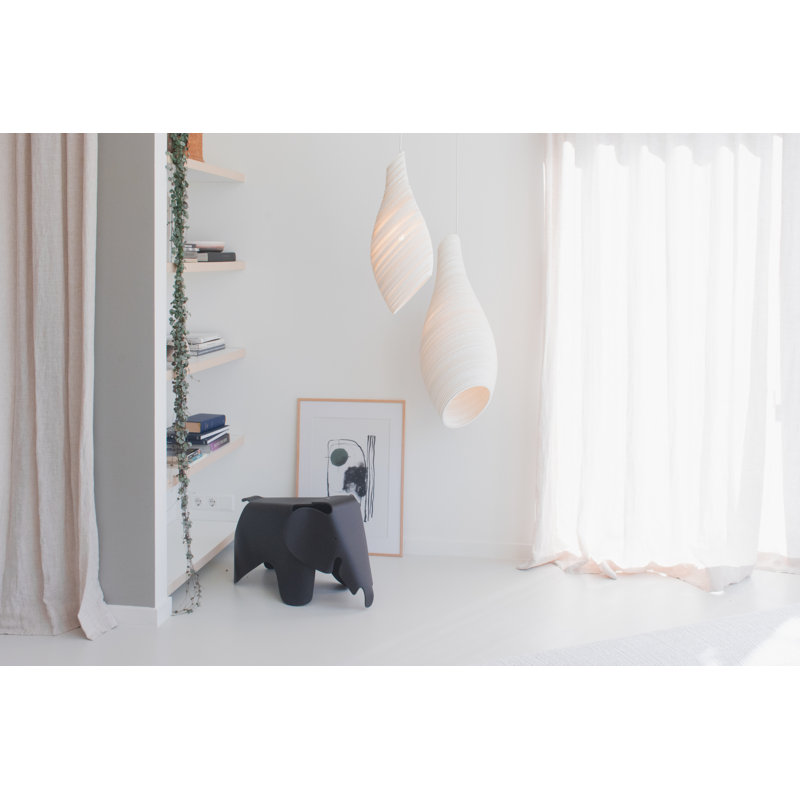 Scraplights Organic Nest Recycled Cardboard Pendant Light, 33" H x 13" W x 13" D, Natural