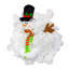 Couronne de Noël en forme de bonhomme de neige 18 po