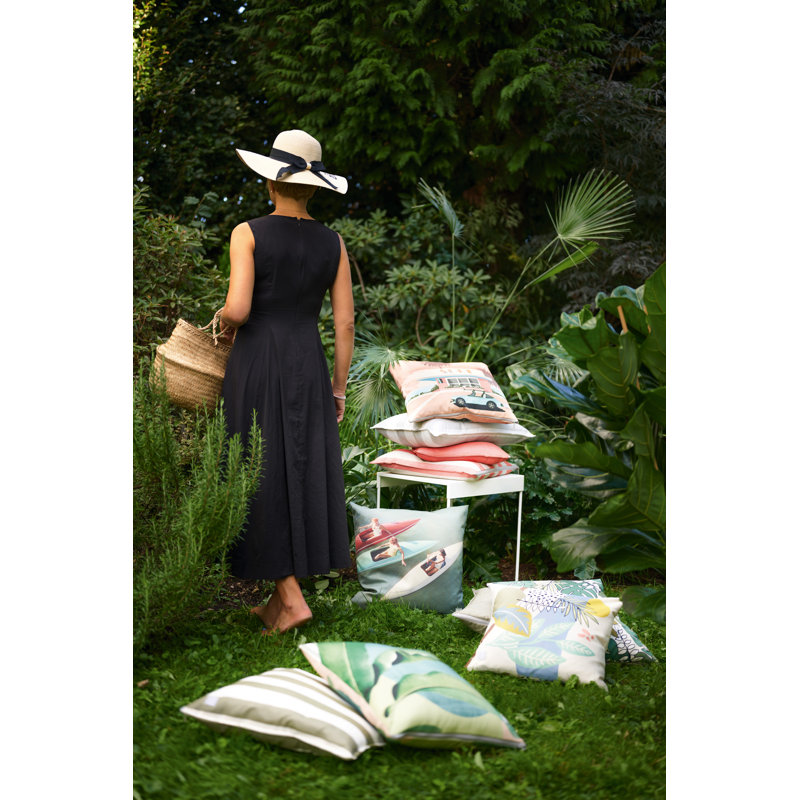 Outdoor Indoor / Outdoor Floral Square Throw Cushion, Polyester