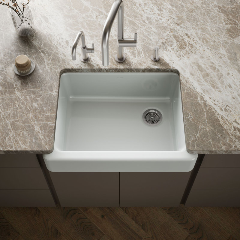Whitehaven 30" L x 22" W Farmhouse Kitchen Sink, Ice Grey