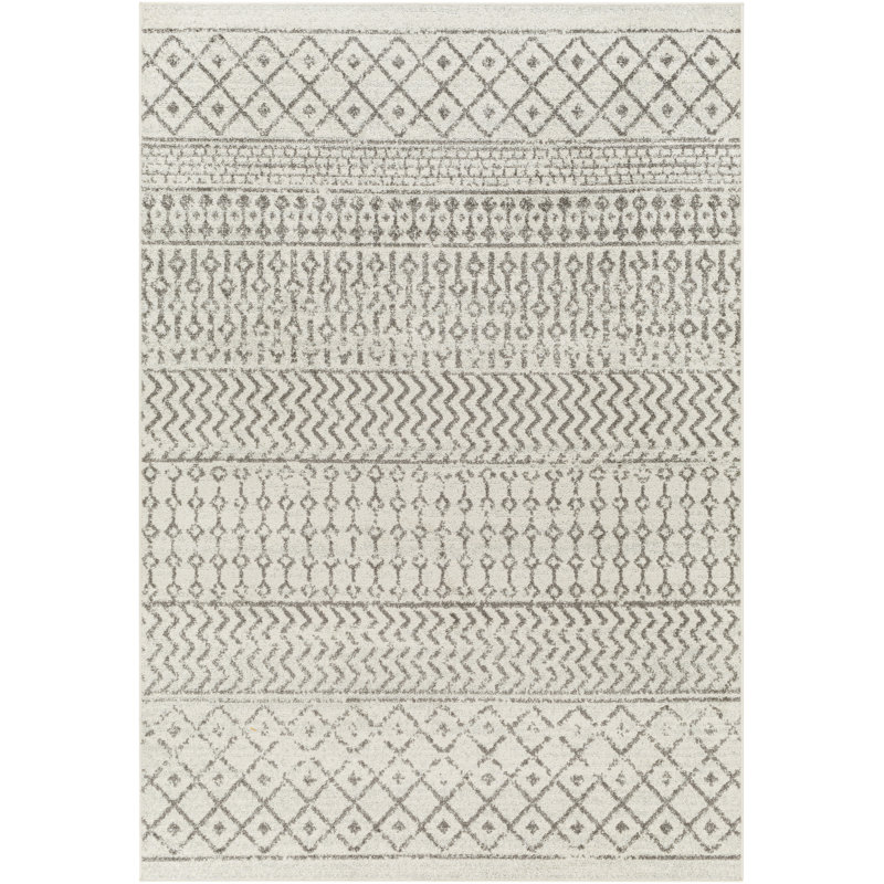 Bernhard Global Ivory/Gray Area Rug, Rectangle 2' x 3'
