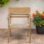 Ensemble de 2 chaises de salle à manger rustiques modernes pour patio, en bois d'acacia et résine tressée, supportant jusqu'à 180 kg (400 lb) à l'extérieur