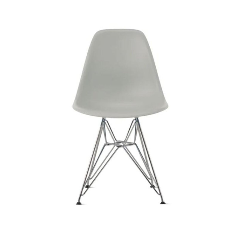 Chaise d'appoint en plastique Renna, Gris clair