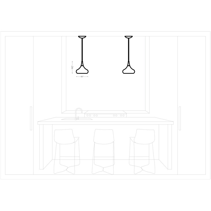 Belle Medium Pendant from Generation Lighting , Black