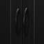 Armoire de rangement noire pour salle de bain, salon ou bureau, tablette ajustable, tiroir et basculement, armoire de salle de bain avec tablette, finition peinte