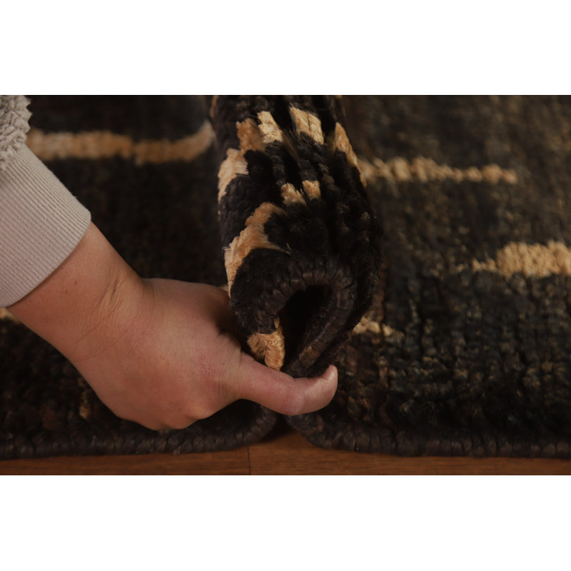 Tapis moderne moderne en jute à motif oriental marocain pour vestibule 3 x 5 pi