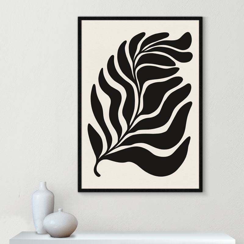 «Flow of Nature Print» par Royle, L 29,5 po x H 41,5 po, Impression encadrée, Grain de bois noir