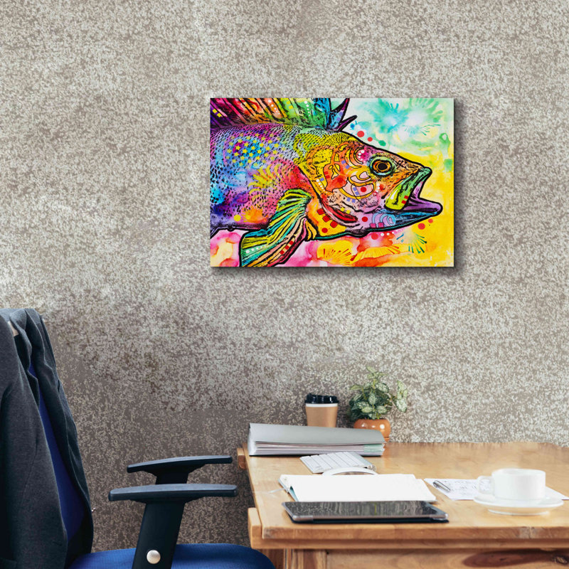 'Fish' by Dean Russo, Canvas Wall Art, 20" H x 24" W x 0.75" D