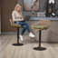 Ensemble de 2 tabourets de bar modernes pivotants avec repose-pieds réglables pour la cuisine et la salle à manger-116565910