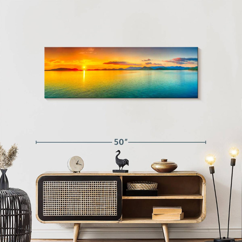 «Landscape Beach», reproduction sur toile, H 15 po x l 45 po x P 1,25 po