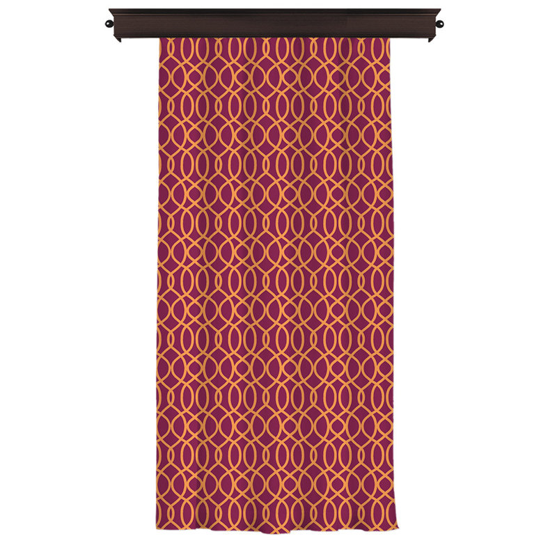 Rideau en polyester Atul, Rouge
