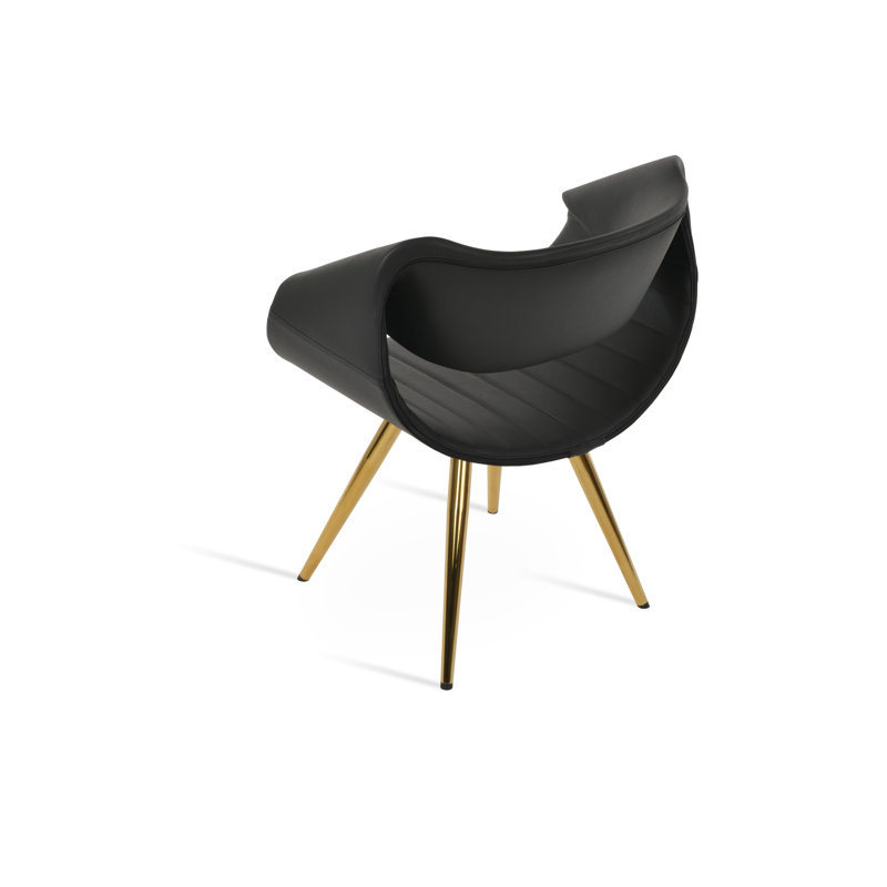 Fauteuil Seminyak Star, Noir, Or