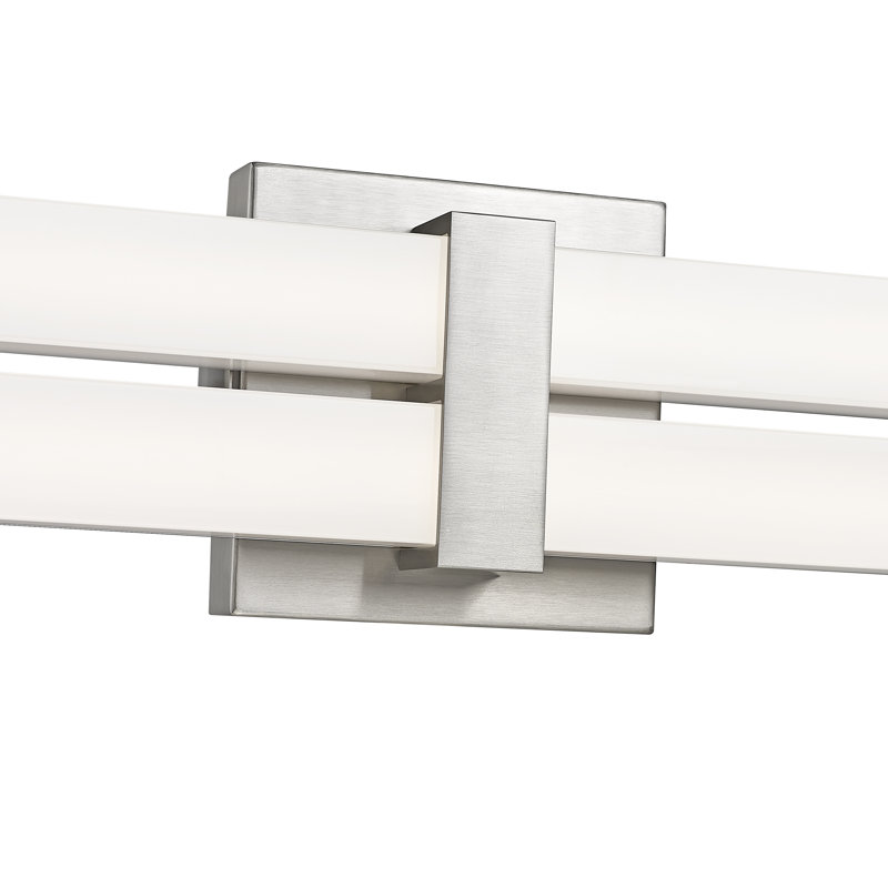 Éclairage pour salle de bain 2 lumières Brinli, Nickel brossé