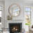 Wooden Farmhouse Round Wall Mirror