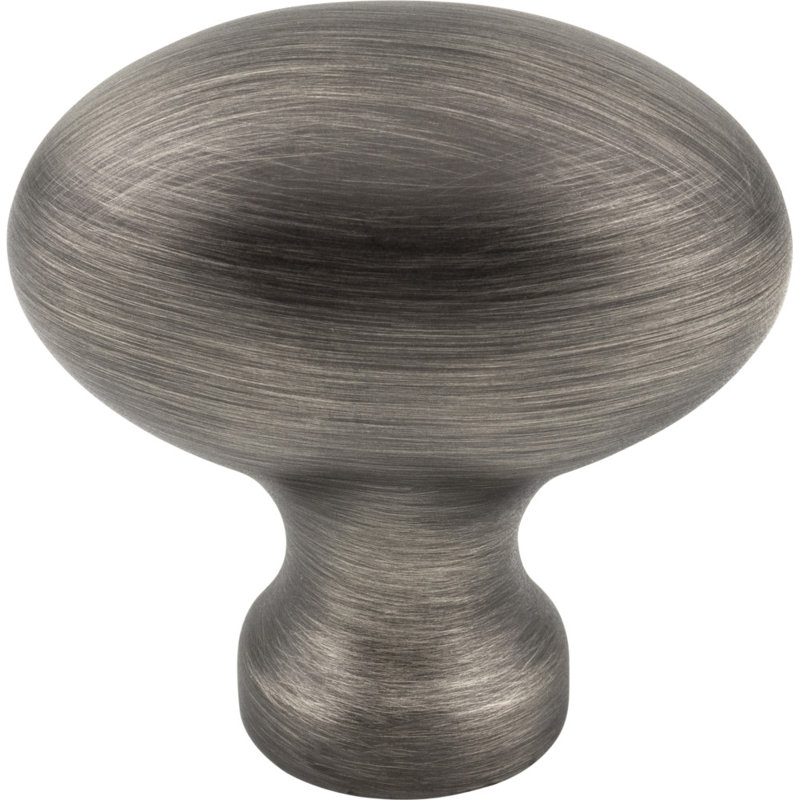 Oversized Lyon 1 5/8" Length Oval Knob, Brushed Pewter