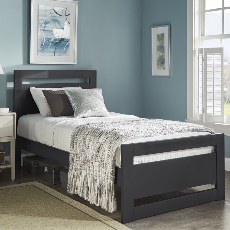 Ayaan Platform Bed, Twin, Vulcan Black