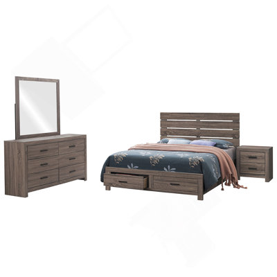 Ensemble de chambre avec grand lit 4 pièces Barrel Oak