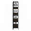 Bibliothèque, bibliothèque, étagère, 4 niveaux, h 62 po, bureau, chambre à coucher, stratifié brun, métal noir, contemporain, moderne