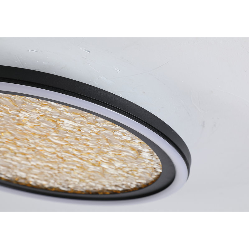 Azeemah Plastic LED Flush Mount, 6cm H x 30cm W x 30cm D