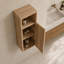 Armoire latérale flottante en chêne brut, armoire de rangement murale pour petits espaces, KD-2080743132