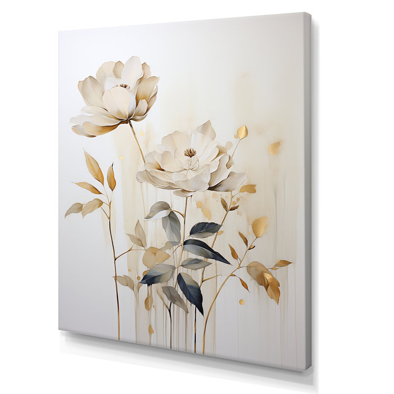 Beige minimalisme botanique sérénité III, reproduction d'art sur toile, Toile tendue, H 32 po x l 24 po x P 1 po