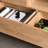 Nordic style simple modern wooden sideboard.