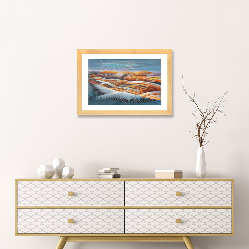 " To The Home Nests " by Oleg Shupliak, Natural Wood Framed Fine Art Paper, 16" H x 24" W x 1" D