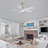 Damecia 52'' Modern Ceiling Fan with LED Light and Remote Control-123175728