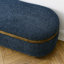 Banc de rangement moderne bleu foncé, idéal pour le salon, la chambre à coucher, le grand vestibule et la solution aux problèmes