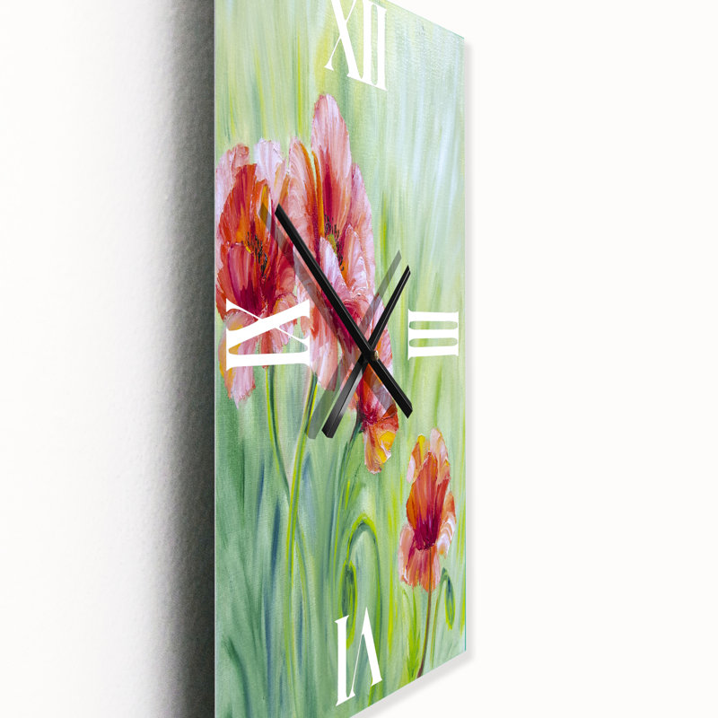 Horloge murale Blossoming Poppies II, Grand