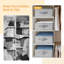 Organisateurs en tissu pour vêtements, pantalons, chandails - 5 grilles, pliables, paquet de 4-462287382
