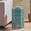 Table d'appoint moderne en fer avec motif floral et aucun assemblage requis