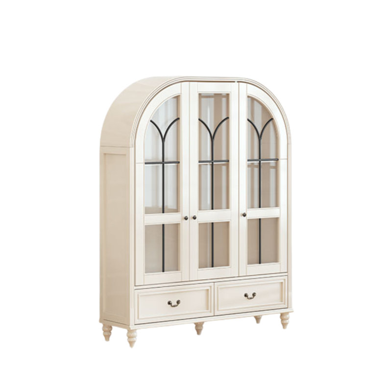 Arched Bookcase, (3 Shelves) 59.06"H x 57.87"W x 15.75" D