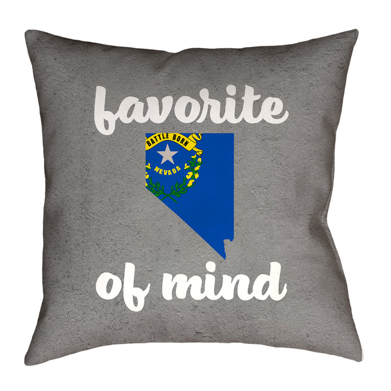 Coussin en cuir Katelyn Smith Nevada State of Mind, 14 po x 14 po