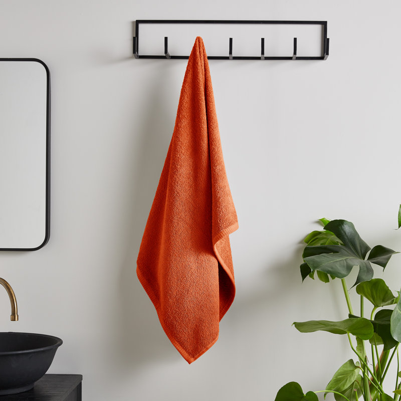 Quick Dry Cotton Hand Towel, Orange
