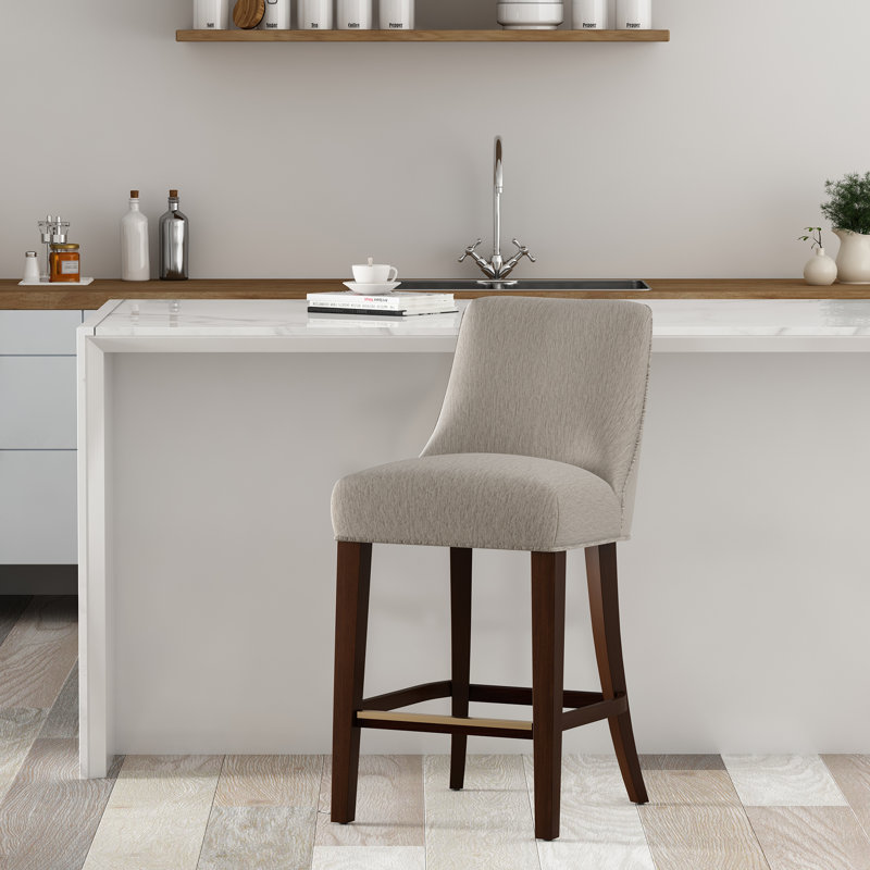 Tabouret de comptoir Beever, Taupe, Tabouret de comptoir (siège d'une hauteur de 27,4