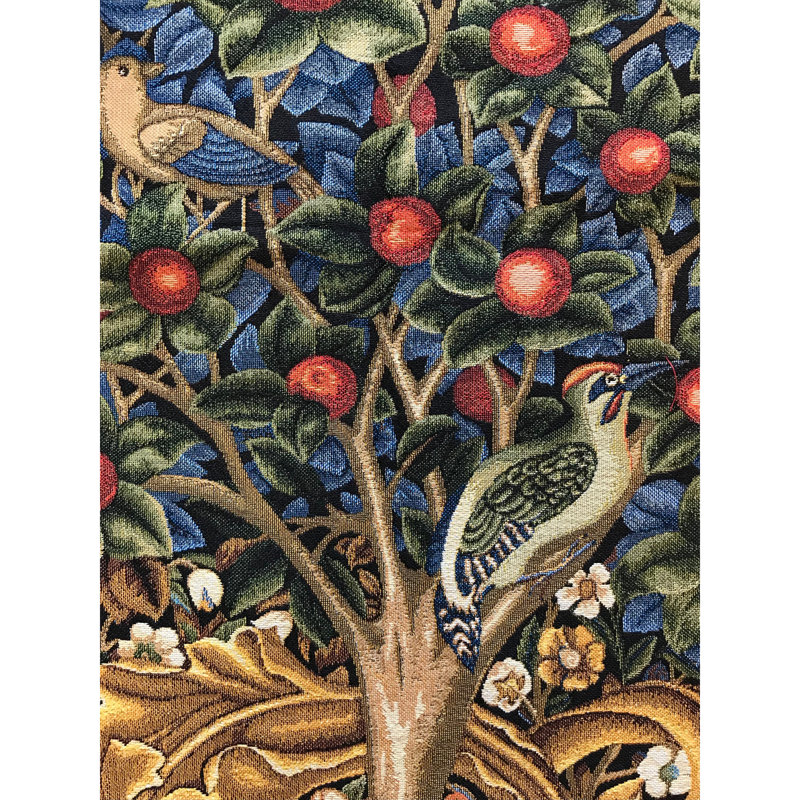 Tapisserie en polyester et arbre de vie en polyester, Or / rouge / vert
